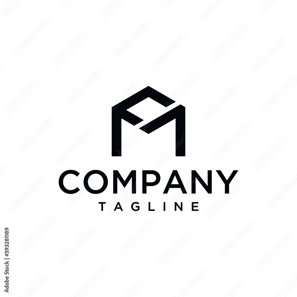 FM Logo. MF Logo. Design Vector. Graphic