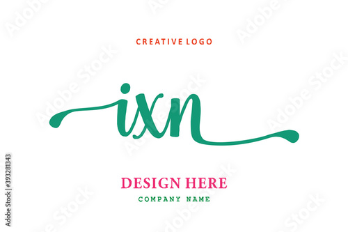 IXN lettering logo is simple, easy to understand and authoritative photo