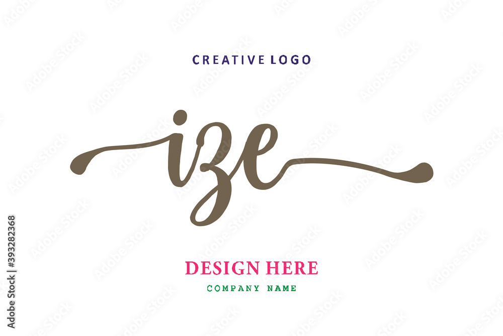 IZE lettering logo is simple, easy to understand and authoritative IZE lettering logo is simple, easy to understand and authoritative