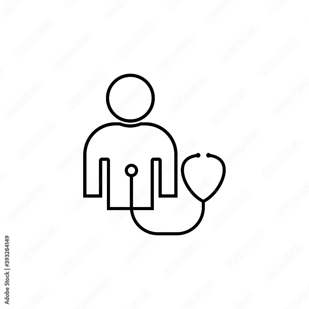 Stethoscope icon isolated on white background Stethoscope icon isolated on white background