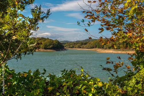Fototapeta Naklejka Na Ścianę i Meble -  Bektaşağa Pond, one of Sinop's natural riches, is one of Sinop's must-see places like other beauties. (Sinop lakes) Turkey