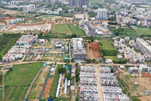 Bird's eye view of the houses