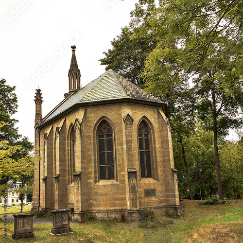 MEININGEN, GERMANY - Sep 14, 2019: Kapelle im Stadtpark von Meiningen / Thueringen photo