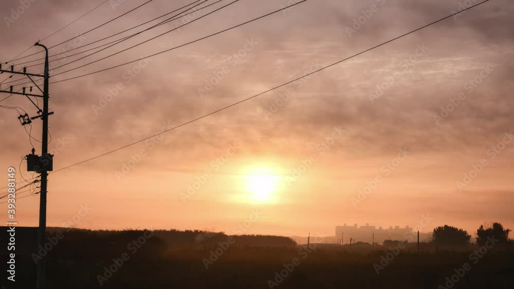 Landscape of the Clouds in the sky covering the rising sun Landscape of the Clouds in the sky covering the rising sun