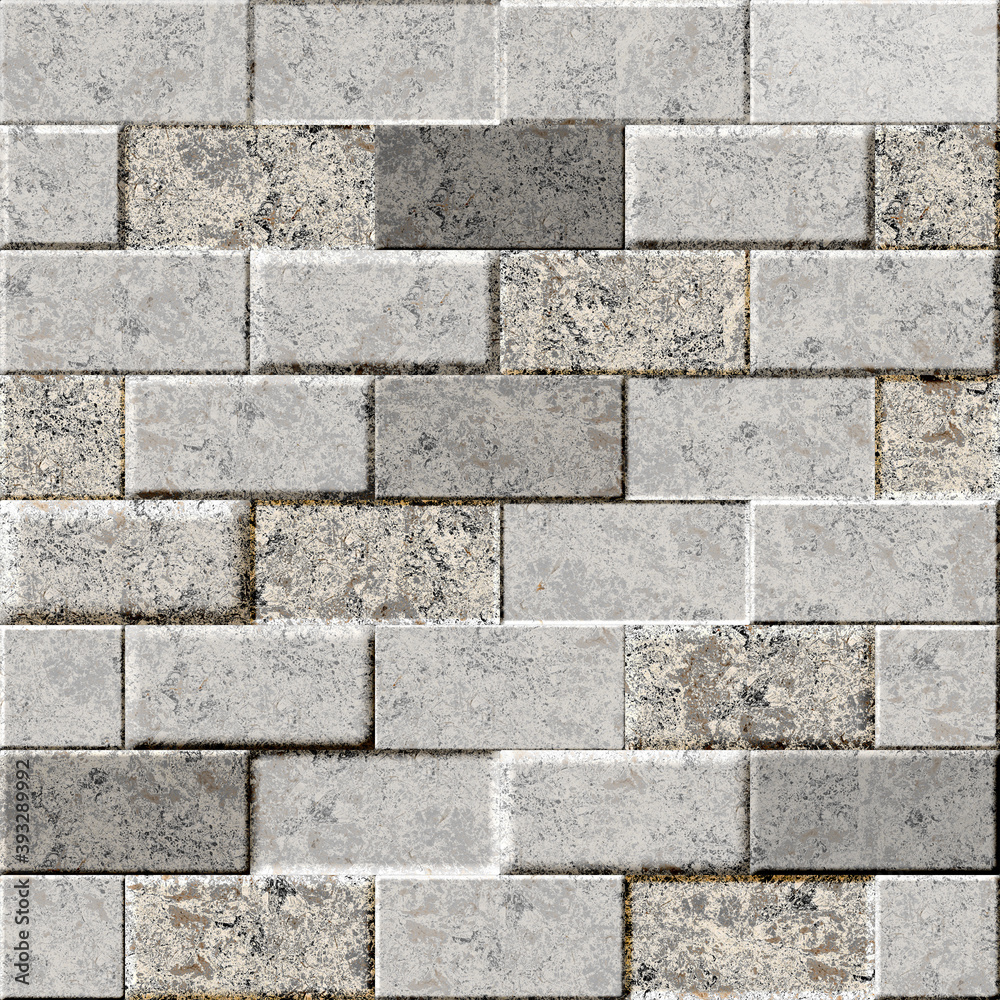 Naklejka premium Decorative stone brick wall. Tiles for interior design. Background texture