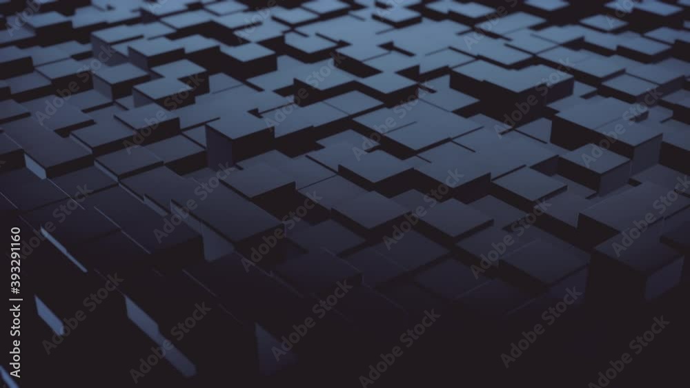 3D looping animated background of black cubes. Seamless looping. Video animation Ultra HD 4K 3840x2160