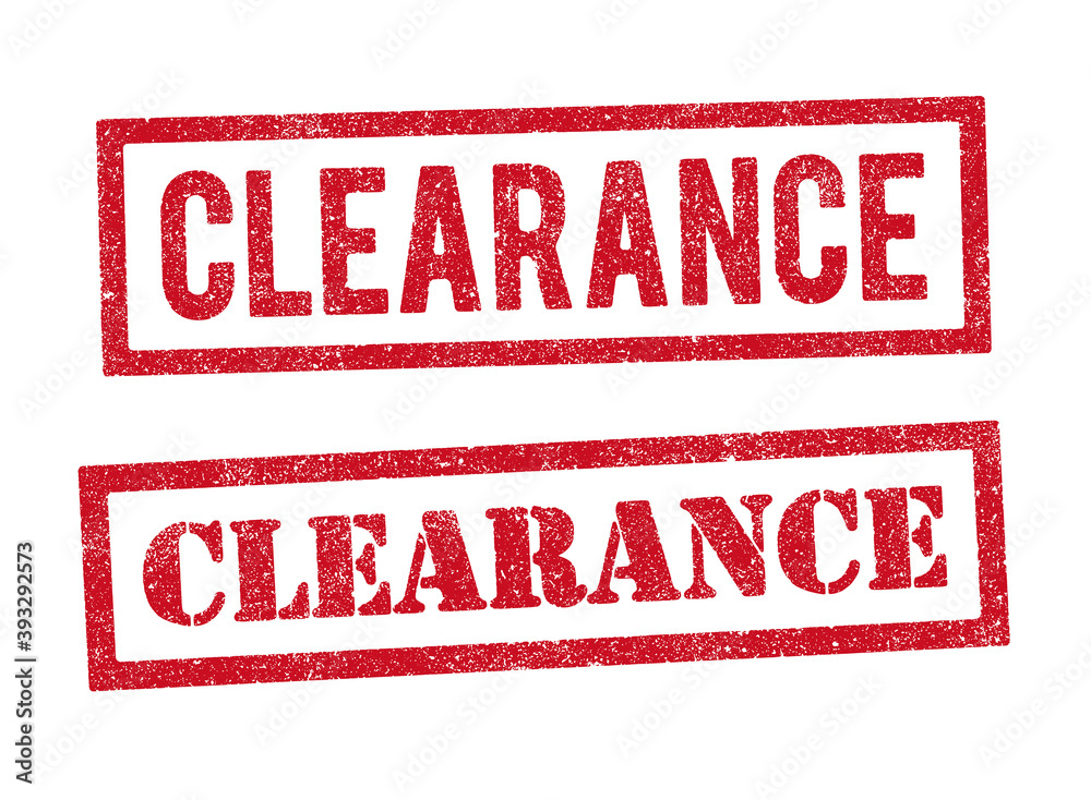 Vector illustration of the word Clearance in red ink stamp Vector illustration of the word Clearance in red ink stamp