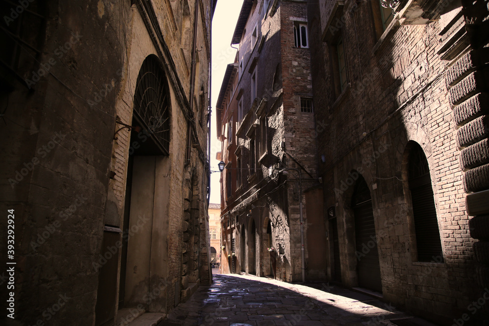 View of an alley in the city of Perugia,Italy
