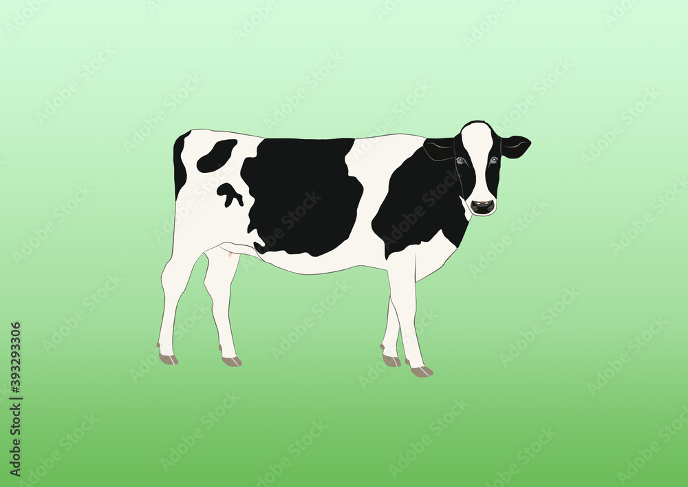 牛のイラスト横向き 牛のイラスト横向き