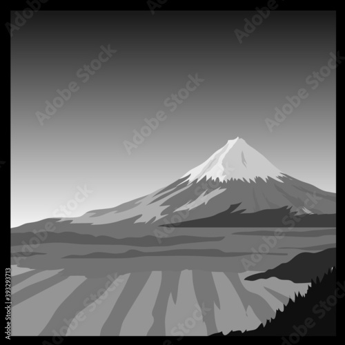 mountain Fuji in winter mountain