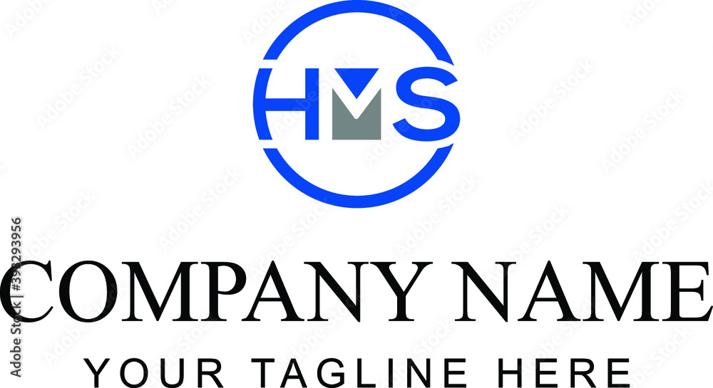 Fototapeta premium HMS Letter Logo