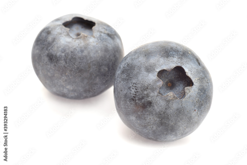 Ripe whole sweet blueberries macro isolated on white Ripe whole sweet blueberries macro isolated on white