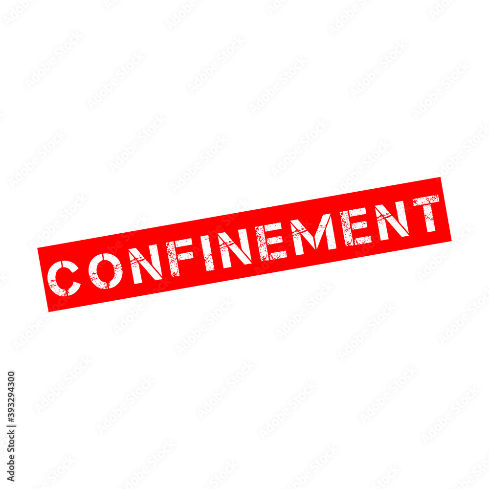 Fototapeta premium Tampon avec texte confinement 