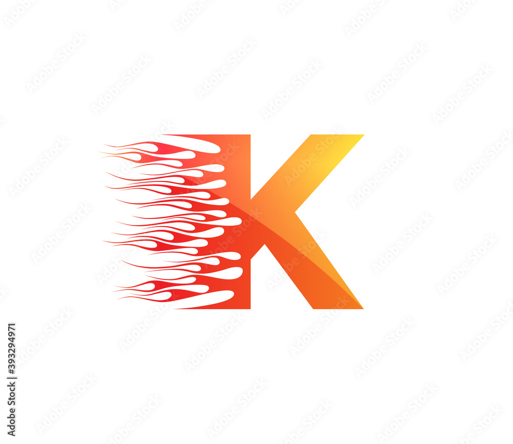 K Fire Creative Alphabet Logo Design Concept K Fire Creative Alphabet Logo Design Concept