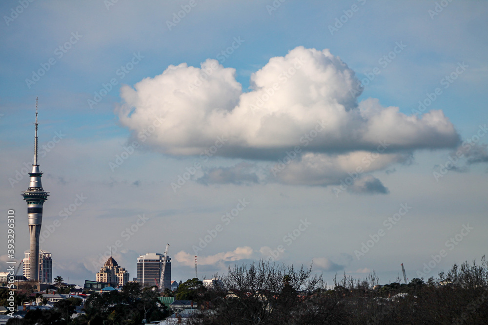 clouds over the city