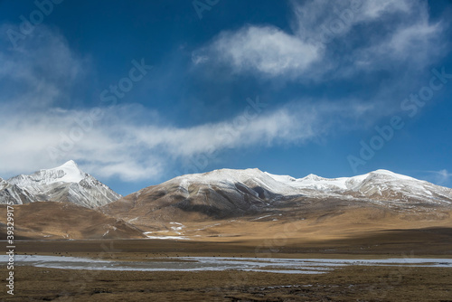 中国西藏拉萨青藏铁路沿线风光