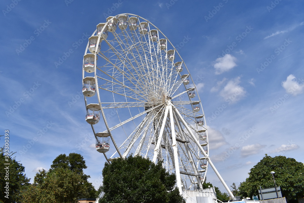 Amazing View of giant wheel from bottom Amazing View of giant wheel from bottom