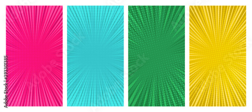 Colorful comic book background in pop art style