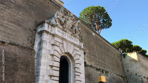 Entrance to the Vatican Museum. Vatican - country with ancient history.