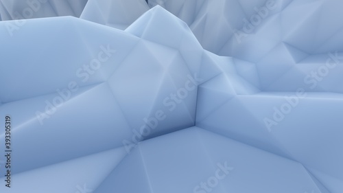 Abstract architecture background of gray triangular shaped 3d render