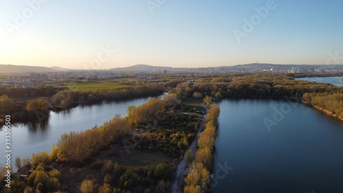 Photography Panorama view Bratislava, Slovakia, Europe