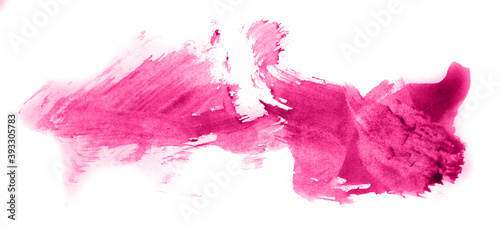 Abstract watercolor background hand-drawn on paper. Volumetric smoke elements. Pink color. For design  web  card  text  decoration  surfaces.