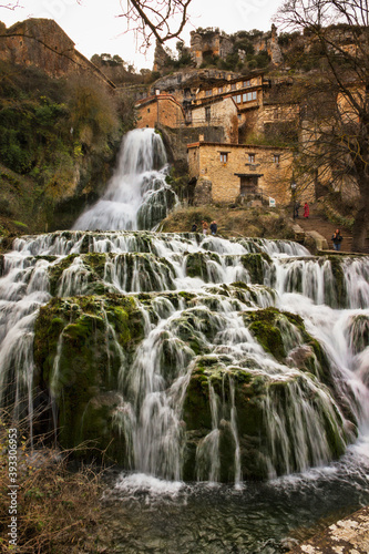 Fototapeta Naklejka Na Ścianę i Meble -  Orbaneja del Castillo waterfall in a village of Burgos in Spain