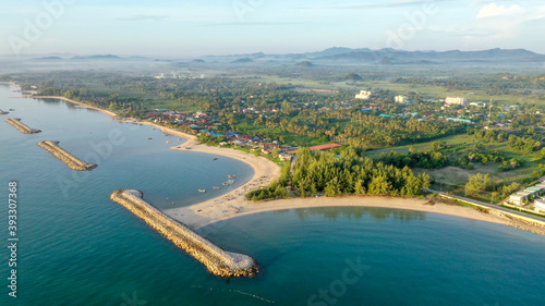 Wallpaper Mural Aerial view landscape of island over view, Songkhla lake, Bo-it beach, Songkhla province, travel in Thailand, Beautiful destination place Asia, Top view from drone Torontodigital.ca