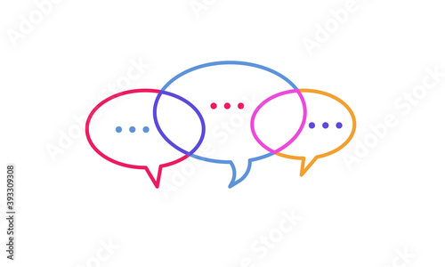Speech bubbles overlapping
