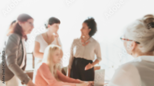 Diverse businesswomen teamwork in office