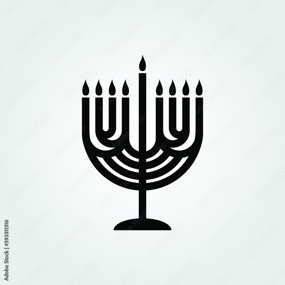 Menorah icon isolated on white background. Vector illustration. Menorah icon isolated on white background. Vector illustration.