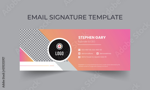 Corporate, Modern and Professional Email Signature. Creative Multipurpose business email signatures
