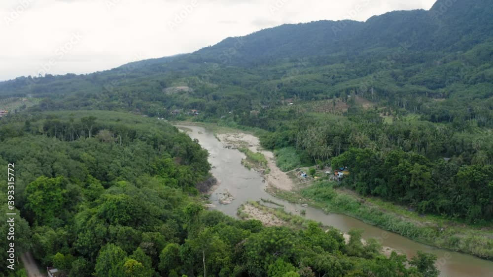 Noppitam , Nakhon Si Thammarat Province, Thailand. Video Clip. 4K Footage Nature, forest, beautiful mountains of thailand , Water flows through the gorge