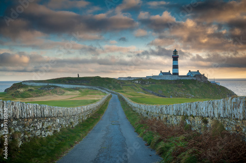 Old Irish Country Road Leading To The Lighthouse At The Old Head Of Kinsale Golf Course