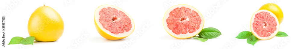 Group of pommelo isolated on a white cutout Group of pommelo isolated on a white cutout