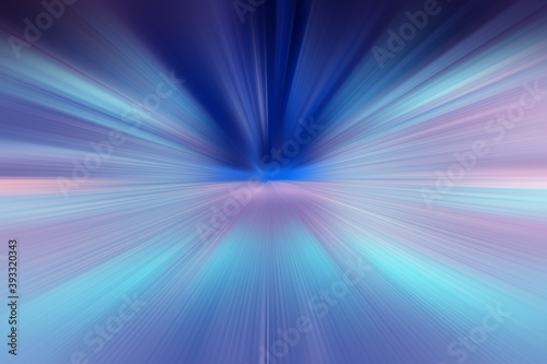 Abstract radial zoom blur surface of blue and lilac tones. Abstract lilac blue background with radial, radiating, converging lines. 