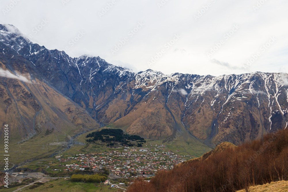 View on the Caucasus mountains in Georgia View on the Caucasus mountains in Georgia