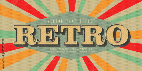 Retro text, Old style editable text effect
