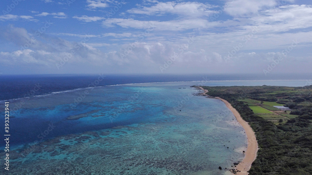 Obraz premium 石垣島からの空撮