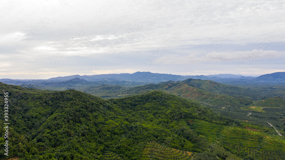 Aerial view Mountains on the way to Samet Nangshe Beautiful high places , Phang Nga, Thailand Aerial view Mountains on the way to Samet Nangshe Beautiful high places , Phang Nga, Thailand
