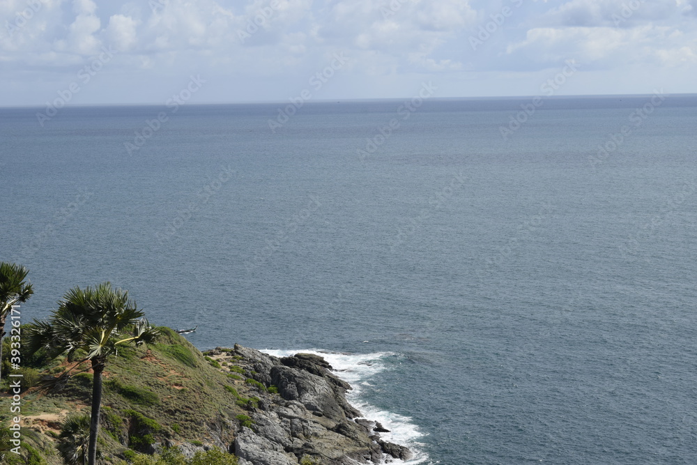 Land extending into the sea, Promthep Cape, attractions Phuket Province, Thailand