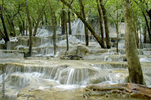 The waterfall nature is beautiful.