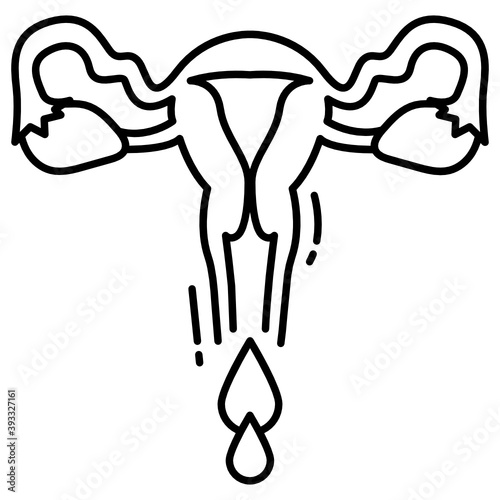Abnormal Uterine Bleeding Concept, Extremely heavy period Vector Icon Design, In Vitro Fertilization Symbol on White Background, Pregnancy and obstetrician Sign, 
