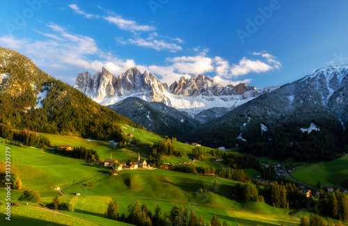 Beautiful landscape of Italian dolomites - Santa Magdalena