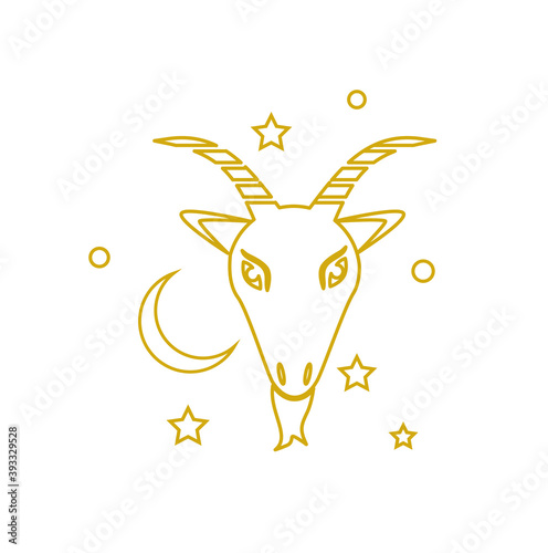 
The illustration - zodiac sign in style of line art.
