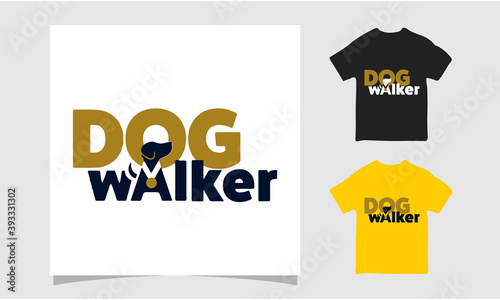 Dog walker t-shirt design, Dog friendly poster