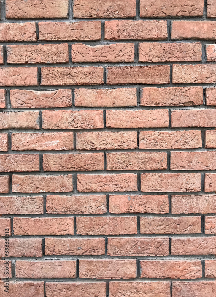 Red brick wall texture, template for wallpaper background closeup view
Red brick wall texture, template for wallpaper background closeup view