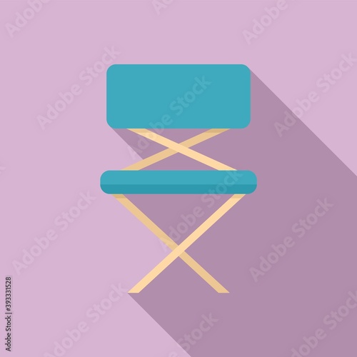 Folding plastic chair icon. Flat illustration of folding plastic chair vector icon for web design