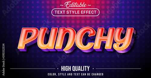 Editable text style effect - Punchy text style theme.