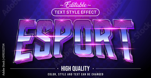 Editable text style effect - Stylish gaming esport text style.